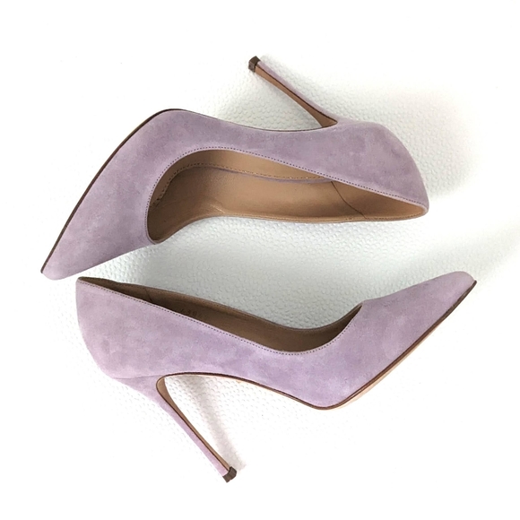 SERGIO ROSSI Godiva Lilac Suede Heels Pumps - Picture 6 of 10